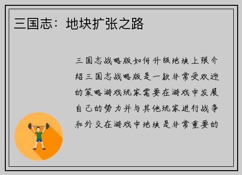 三国志：地块扩张之路